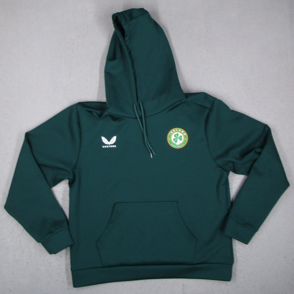Castore Ireland Football Mens Green Training Hoodie Pullover Size 16/4XL